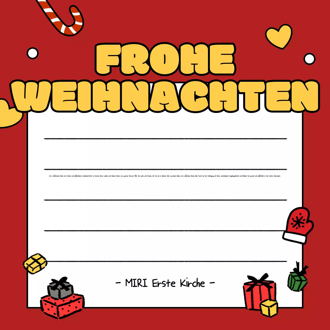 Rote Baby-Weihnachtskarte