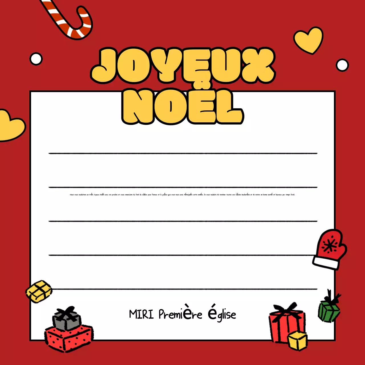 Carte de Noël bébé rouge