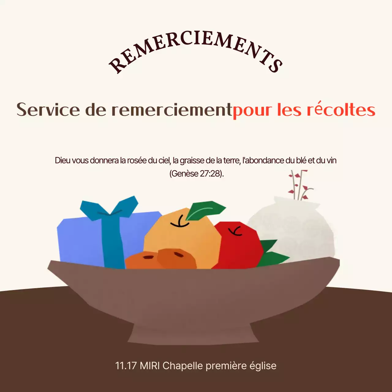 Guide du service traditionnel de Thanksgiving de Brown