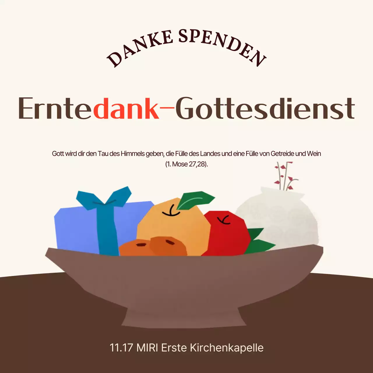 Leitfaden für den traditionellen Erntedankgottesdienst von Brown