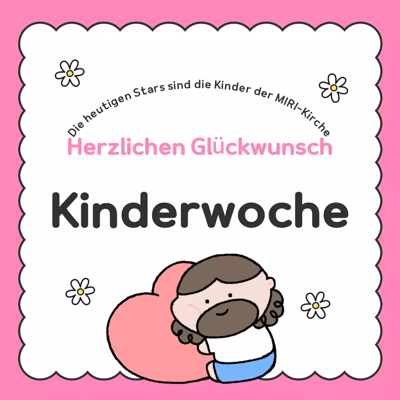 Rosa Baby feiert den Kindertag