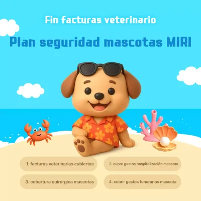 Promoción de seguro para mascotas Sky Blue Cute