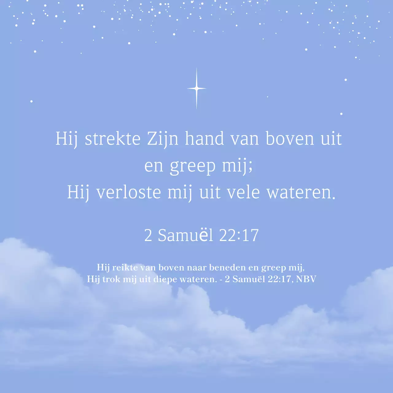 Hemelsblauwe eenvoudige Bijbelvers ansichtkaart