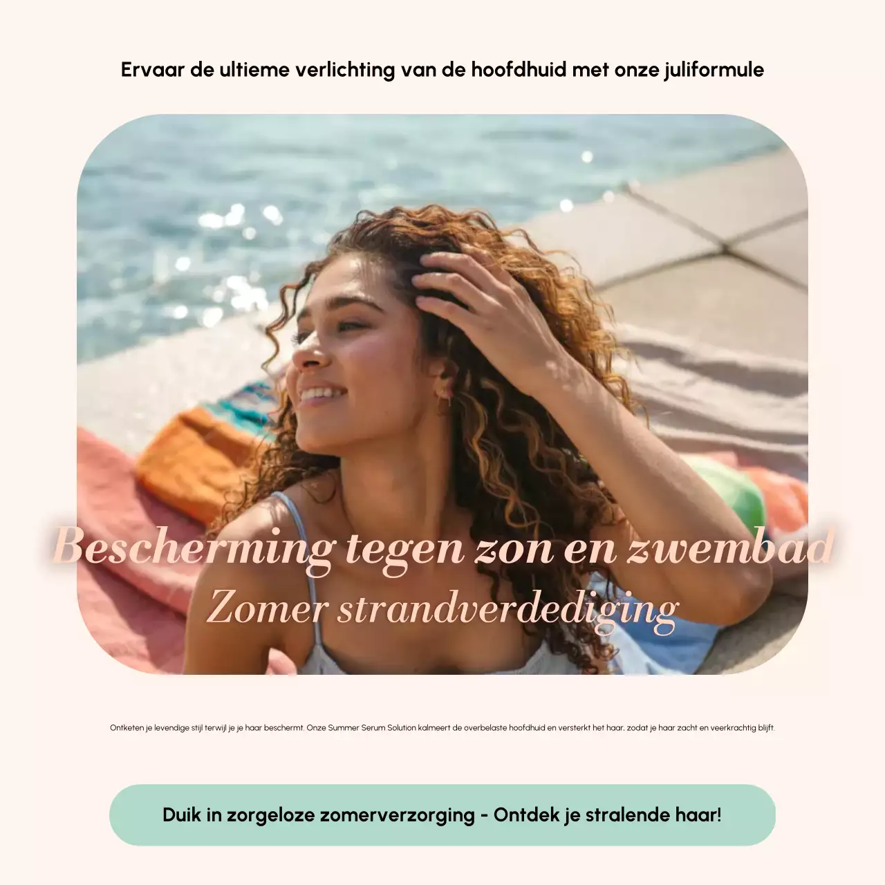 Beige moderne haarverzorgingsadvertentie