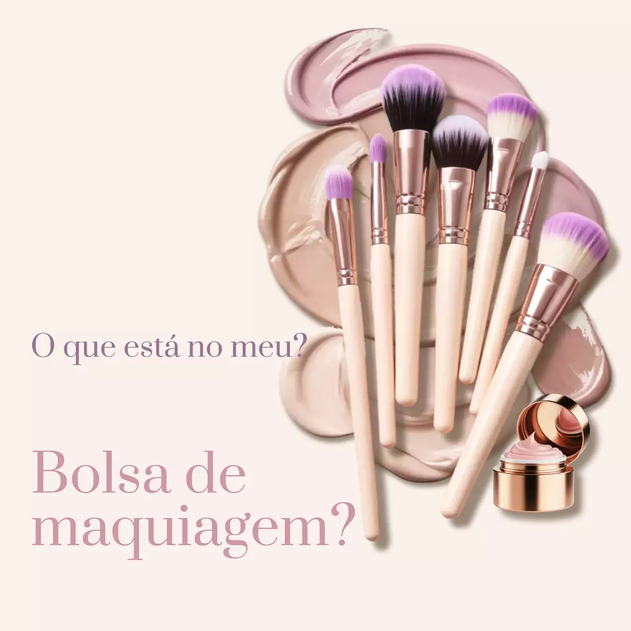 Guia de maquiagem bege elegante