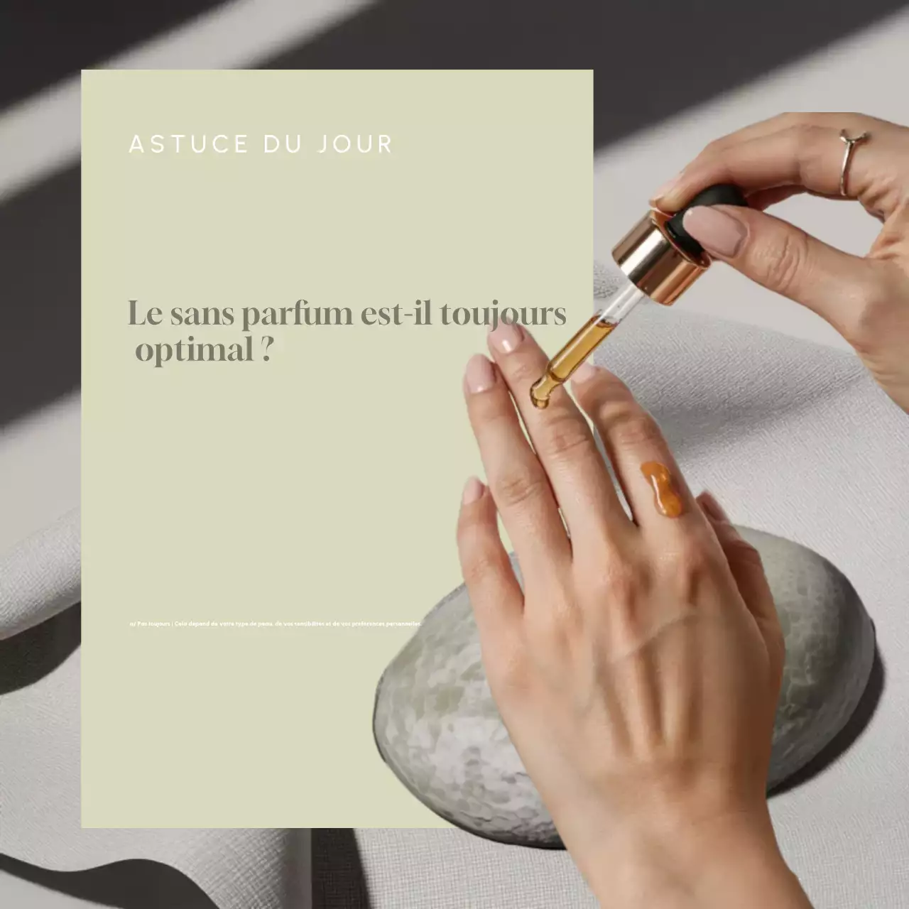 Publicité minimaliste pour les soins de la peau beiges