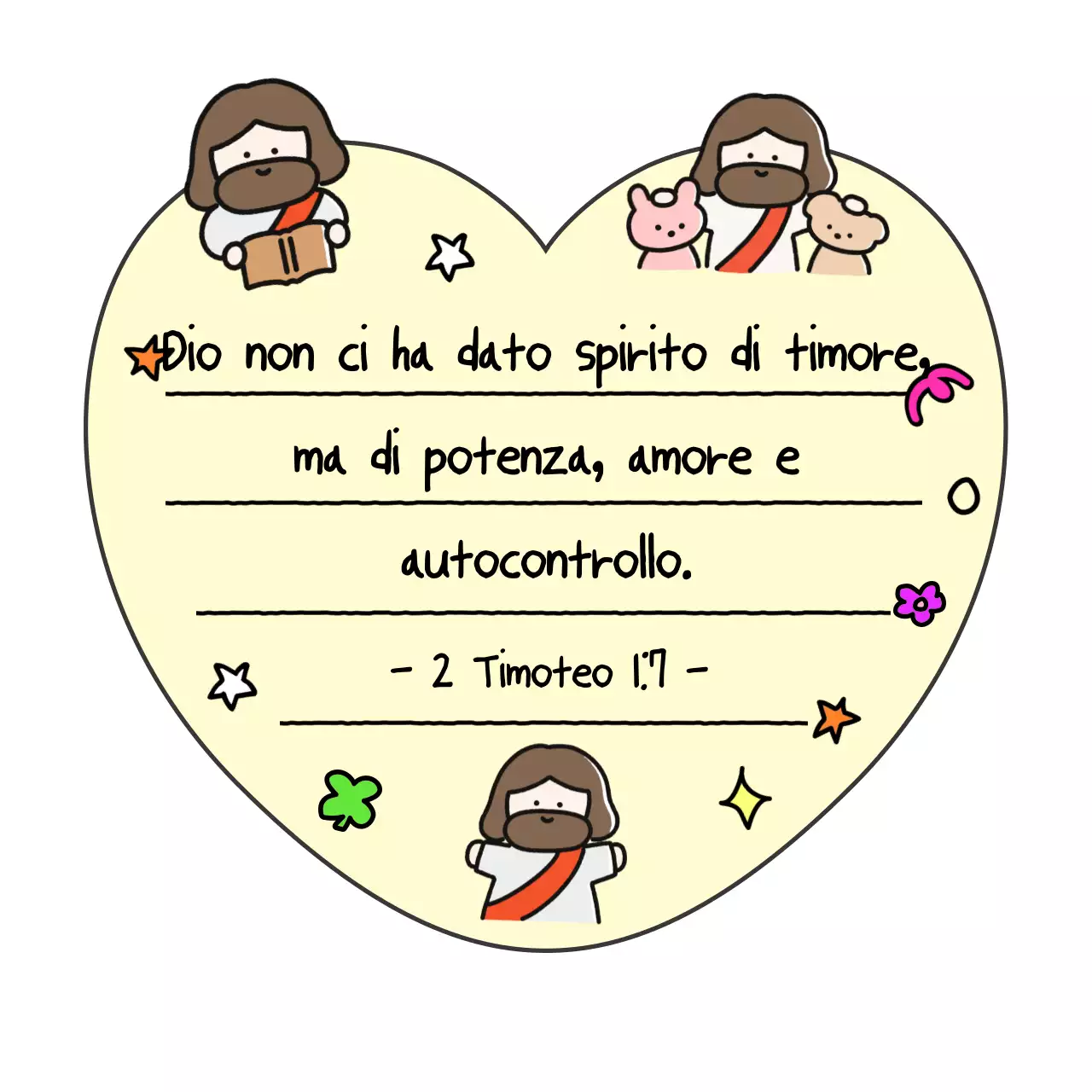 Blocco note con versetti biblici per bambini gialli