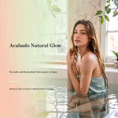 Anuncio de belleza elegante beige