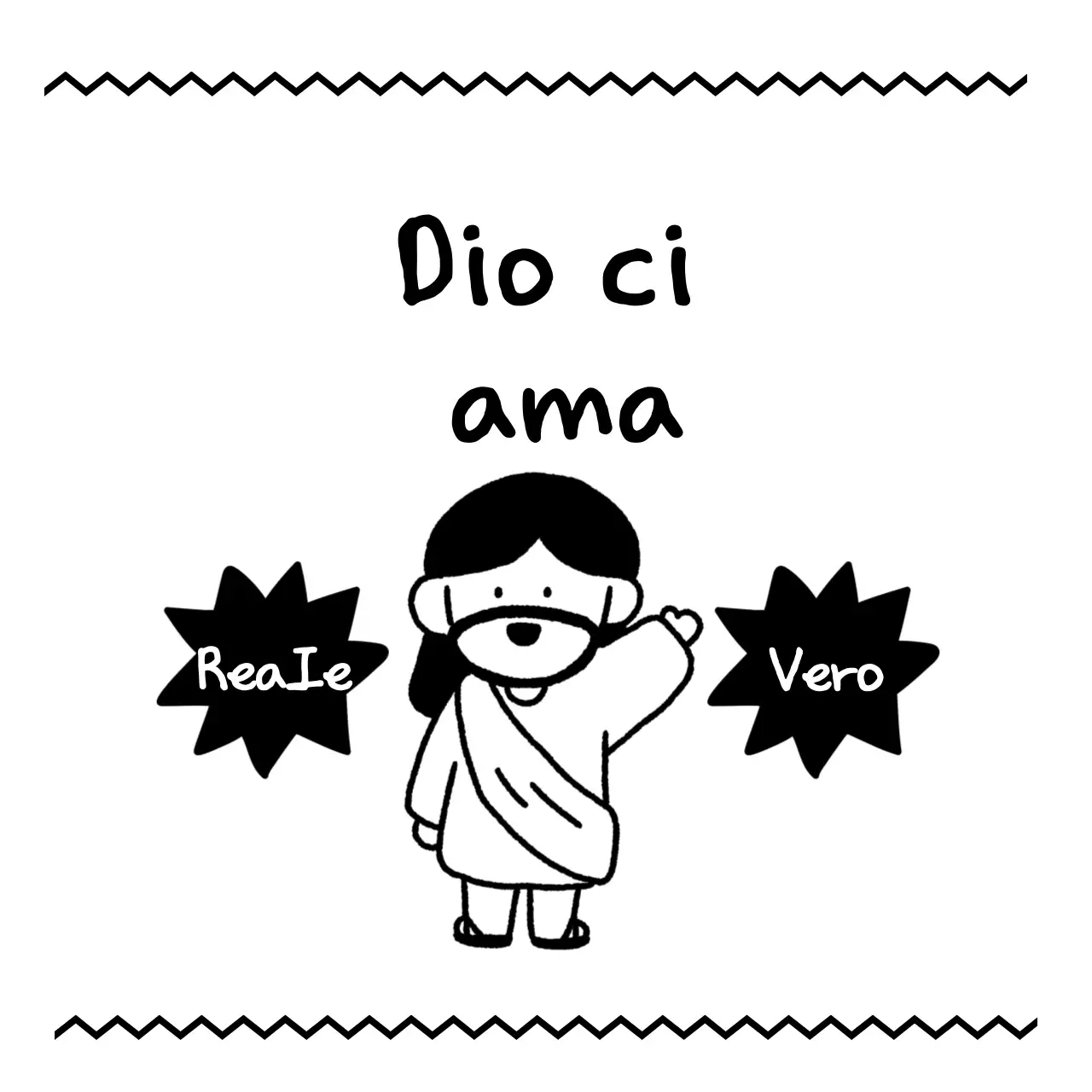 Manifesto religioso di base in bianco e nero