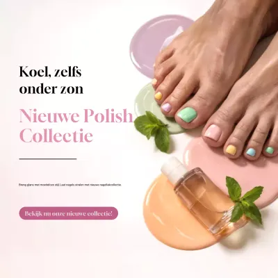 Kleurrijk modern pedicure promotie social media plein
