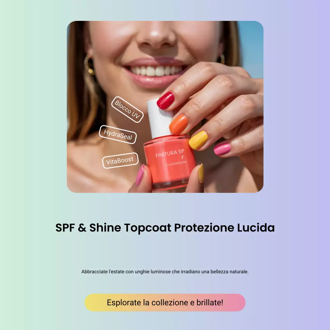 Promozione unghie moderne color corallo