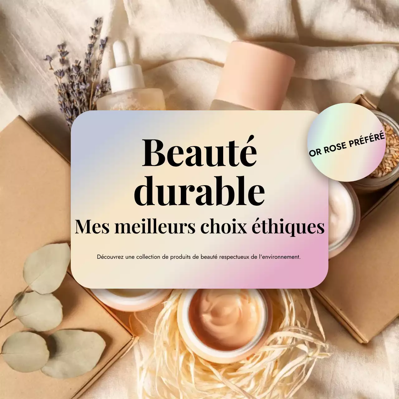 Place des médias sociaux pour la promotion de la beauté moderne beige
