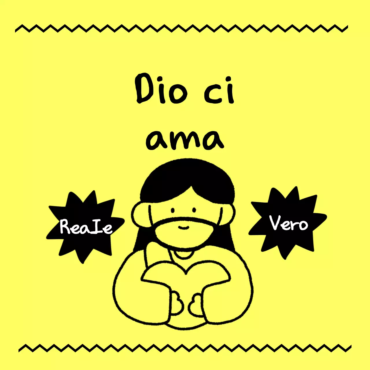 Manifesto religioso di base in bianco e nero