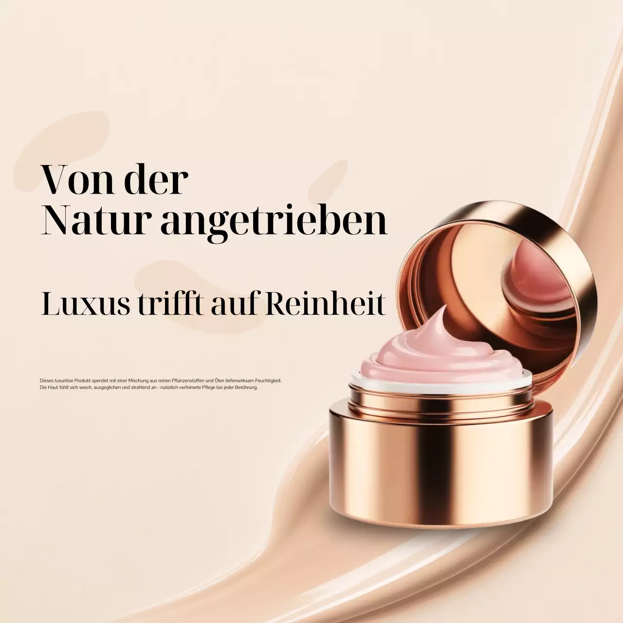 Beige Elegante Hautpflege-Werbung Social Media Square