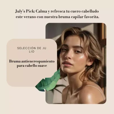 Promoción de cabello moderno beige en redes sociales
