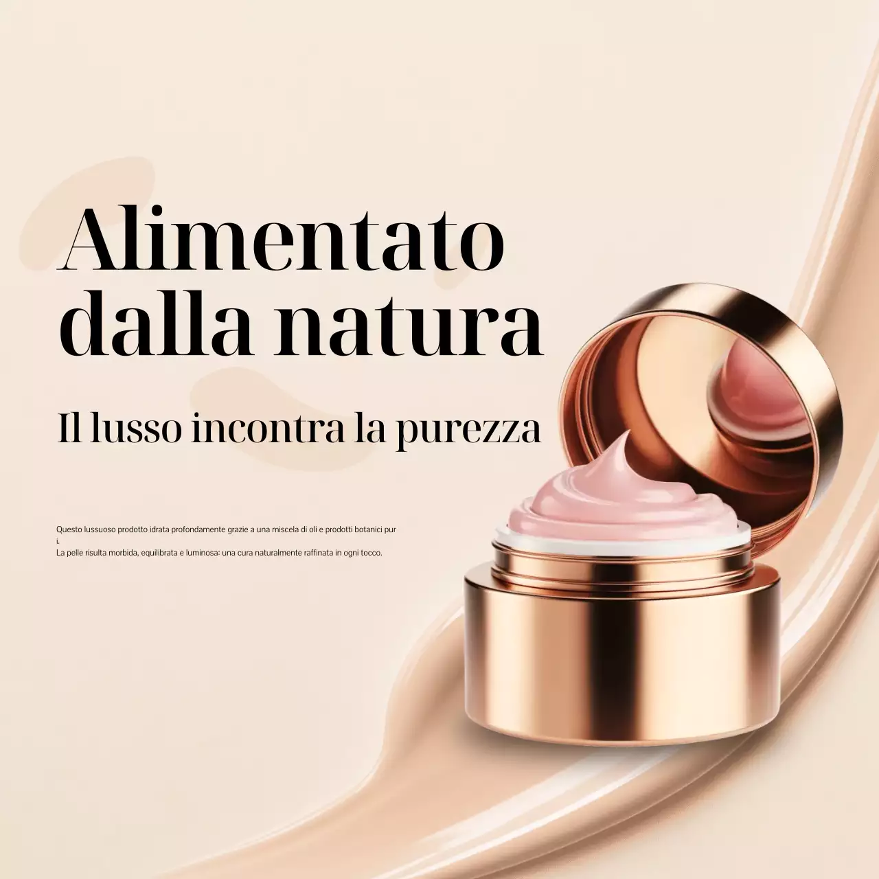 Pubblicità di Beige Elegant Skincare Social Media Square