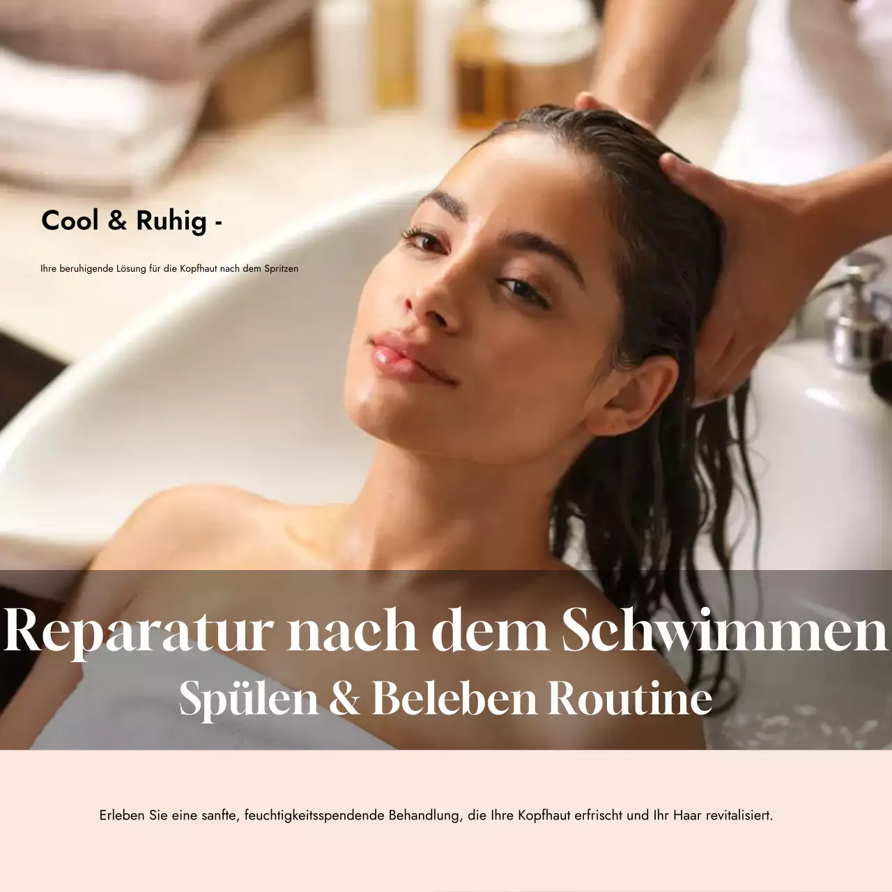 Beige Elegant Haircare Werbung Social Media Square