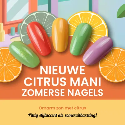 Oranje Trendy Nagel Promotie