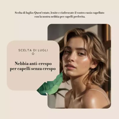 Promozione dei capelli moderni beige sui social media