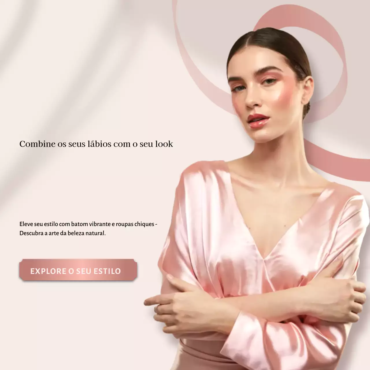 Promoção de Beleza Rosa Elegante