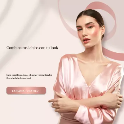 Promoción de belleza elegante rosa