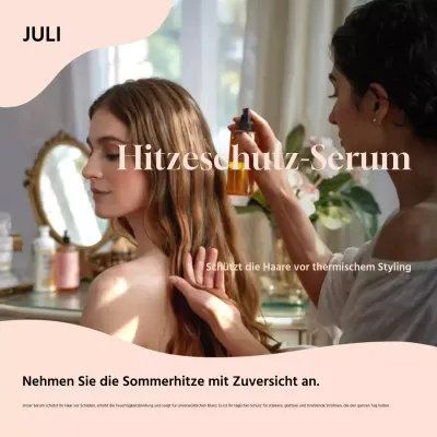 Beige Elegant Haircare Werbung Social Media Square