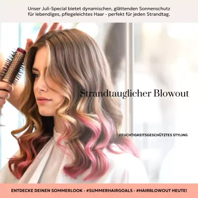 Pink Modern Beauty Haarpflege Promotion Social Media Square