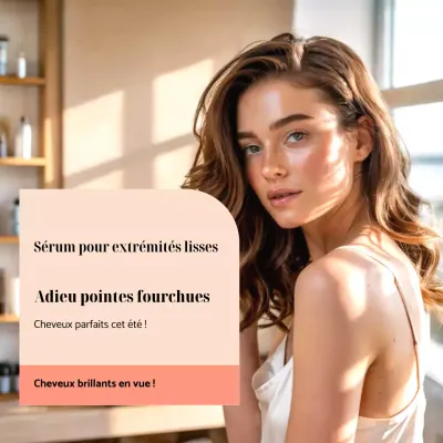 Promotion de cheveux beiges élégants