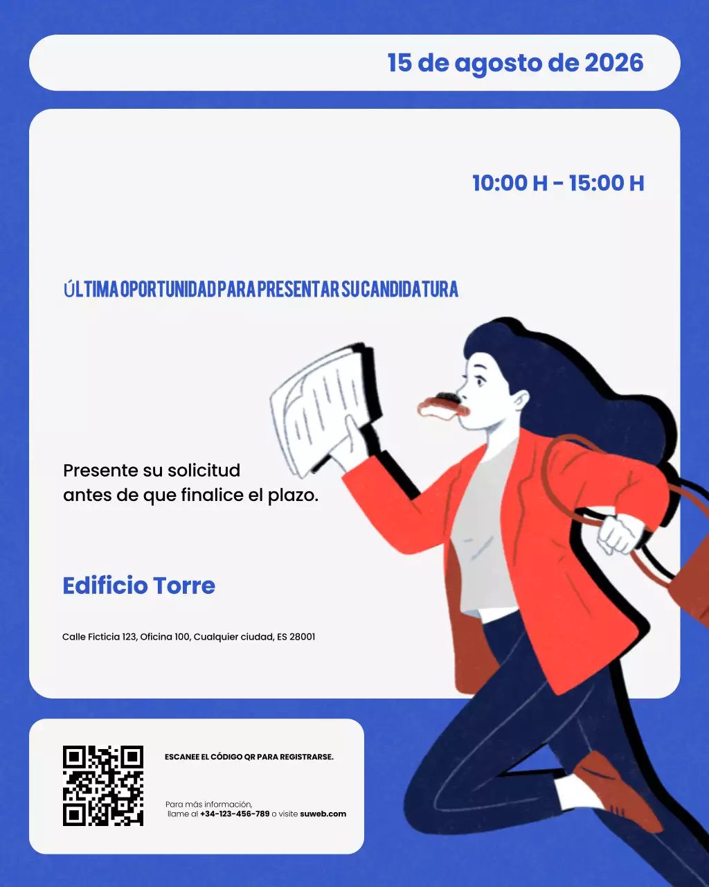 Publicación de Instagram de Blue Modern Job Post Opening