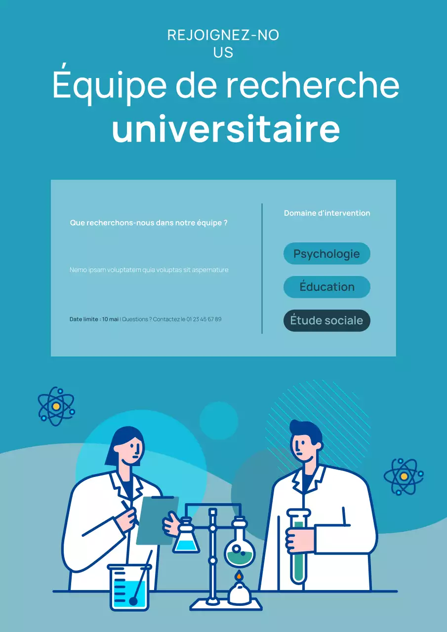 Affiche de recrutement de Blue Modern Research
