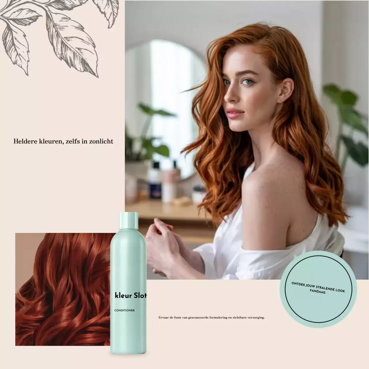 Promotie van rood elegant haar