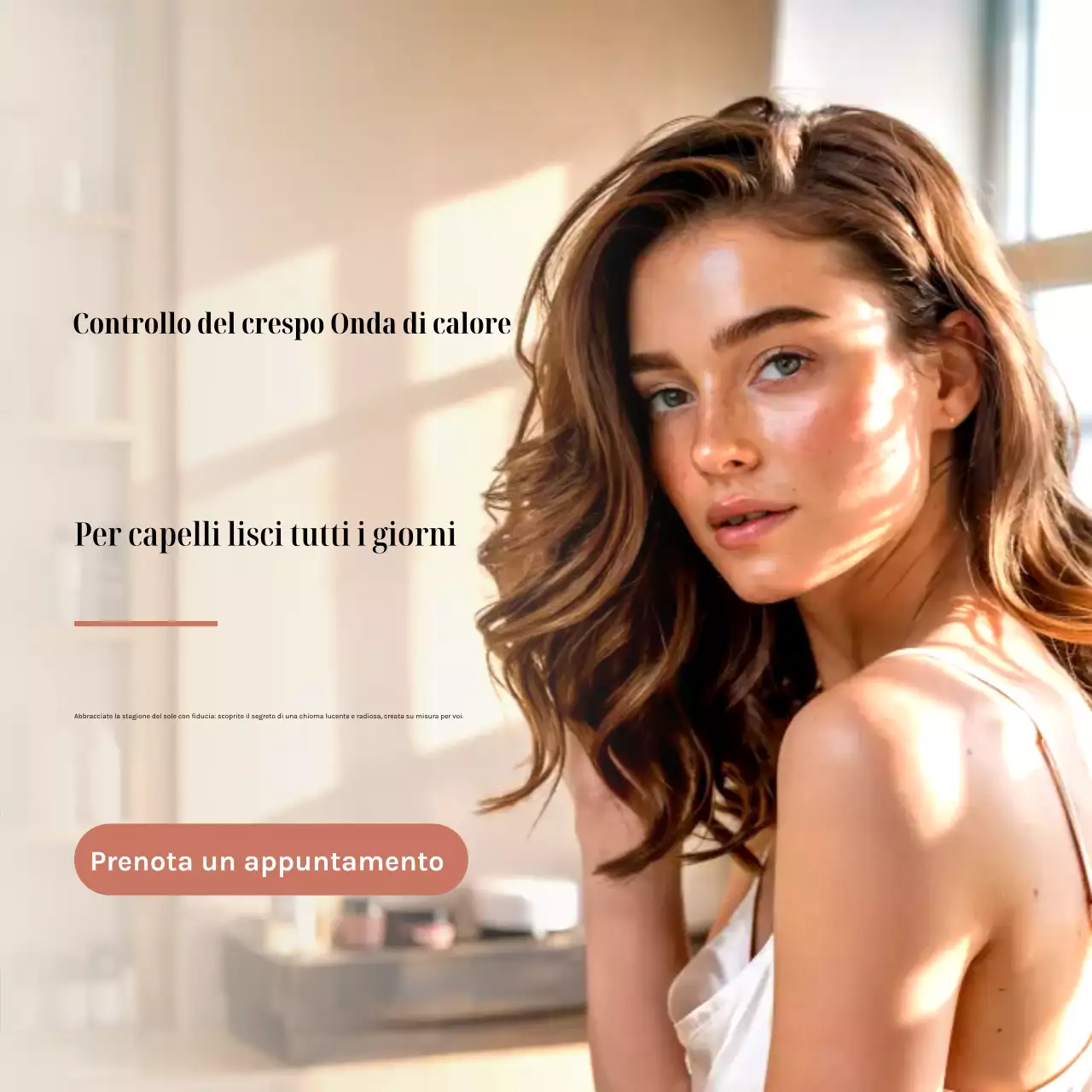 Pubblicità di Beige Modern Haircare Social Media Square