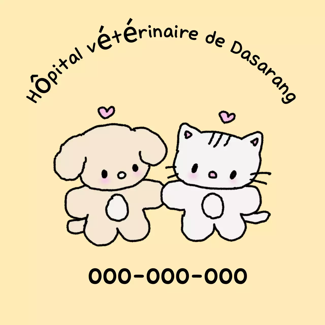 Promotion de l'hôpital pour bébés animaux Beige