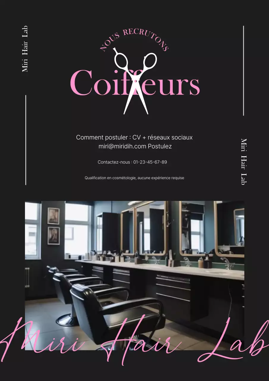 Recrutement moderne noir