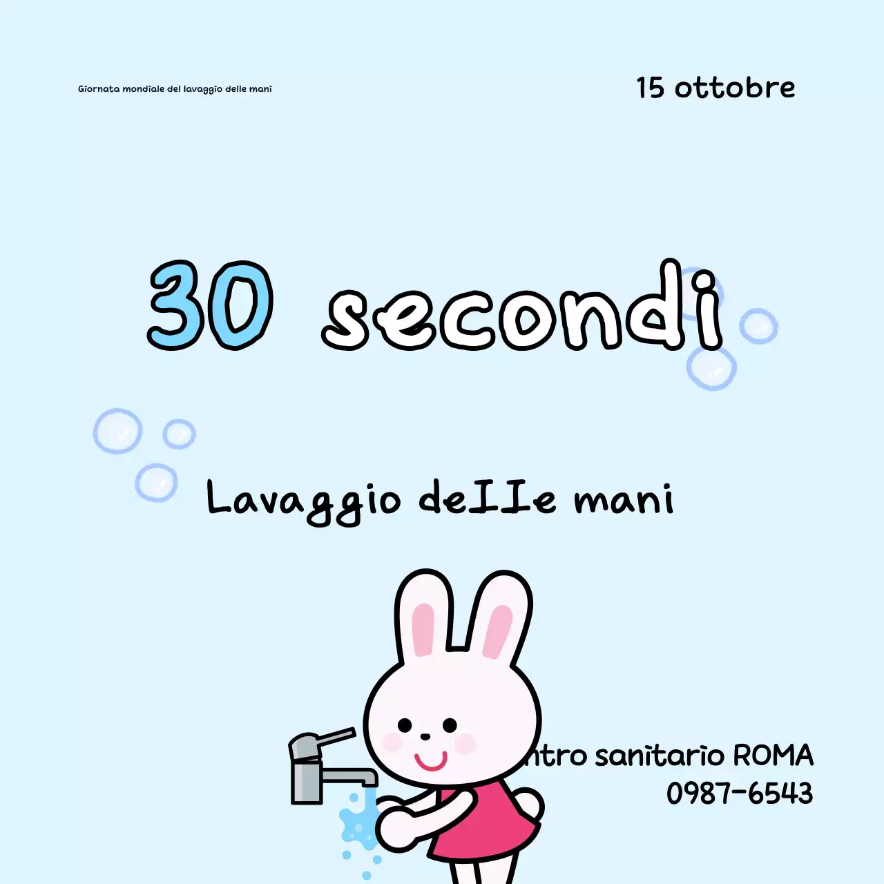 Campagna per il lavaggio delle mani di Sky Blue Baby