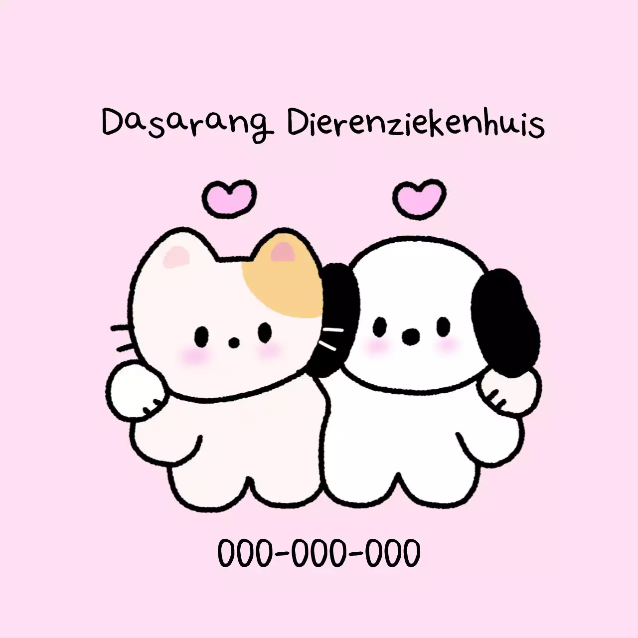 Roze logo van het Baby Animal Hospital