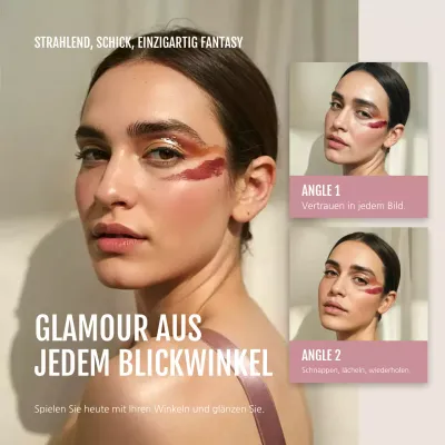 Beige Moderne Make-up-Werbung