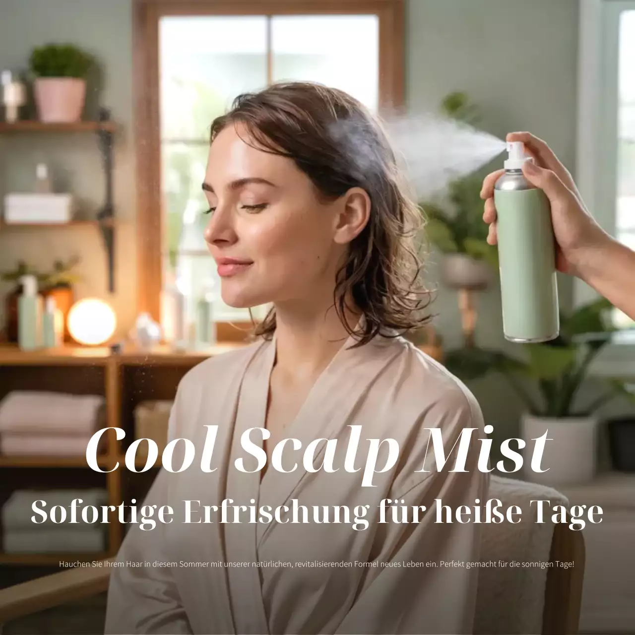 Beige Moderne Haarpflege Werbung Social Media Square