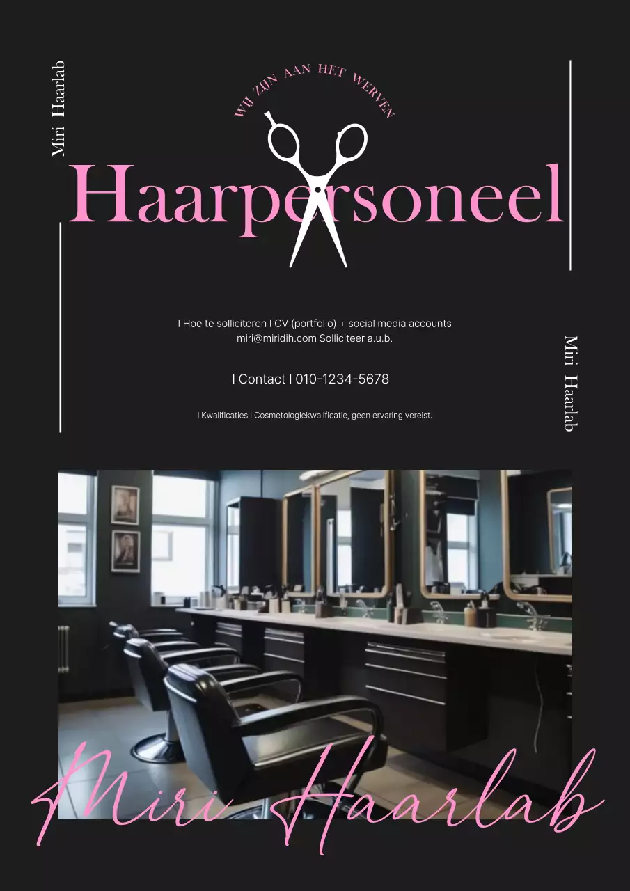 Zwarte Moderne Werving