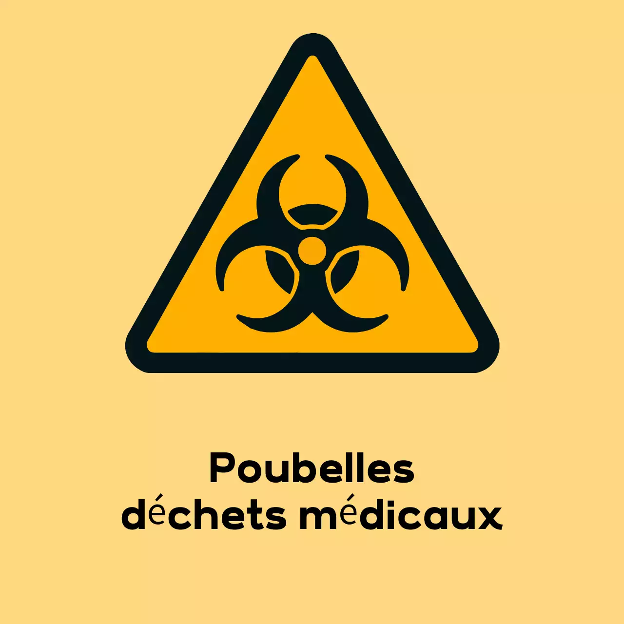 Consignes de sécurité simples jaunes