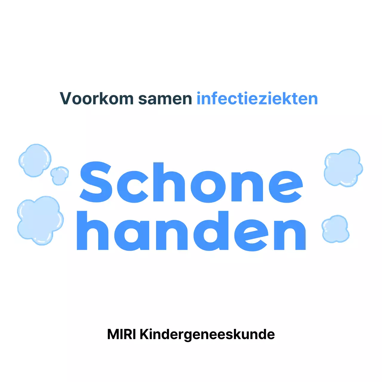 Hemelsblauwe campagne voor schone hygiëne