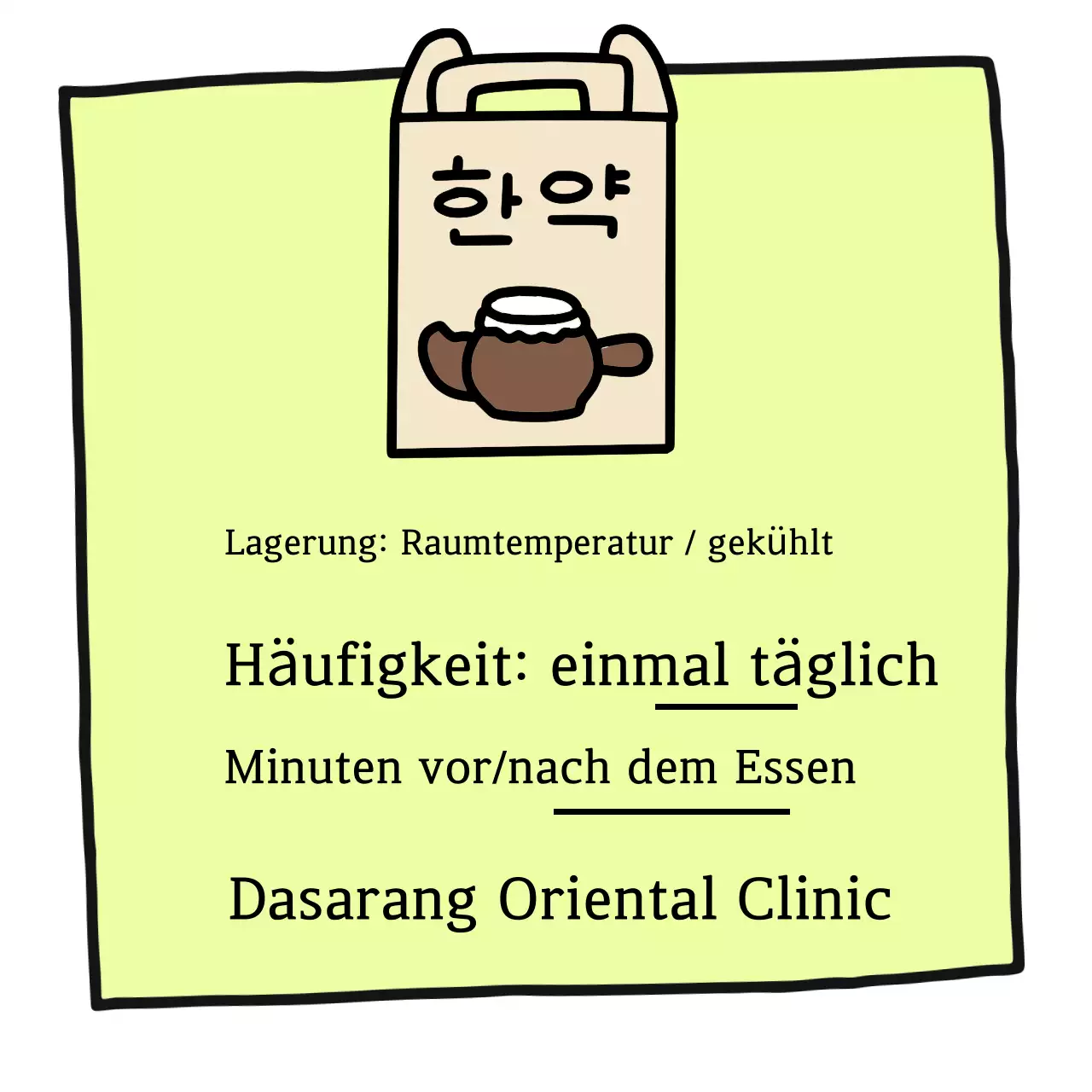 Grüne, einfache Gesundheitspflegemethode