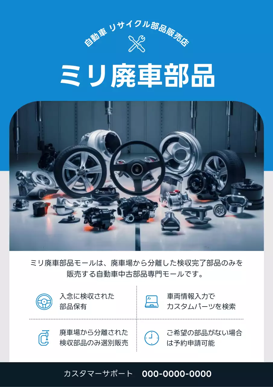 青 モダン 自動車 ポスター