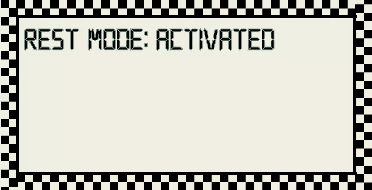 흑백 사이버 휴식 안내