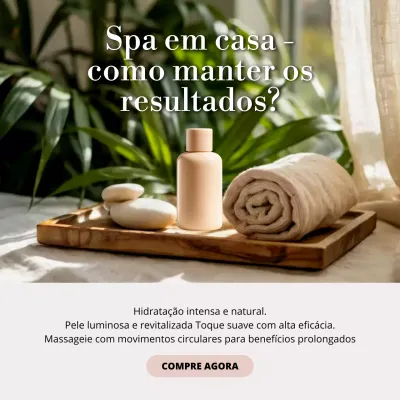 Postagem promocional do Bege Natural Spa no Instagram