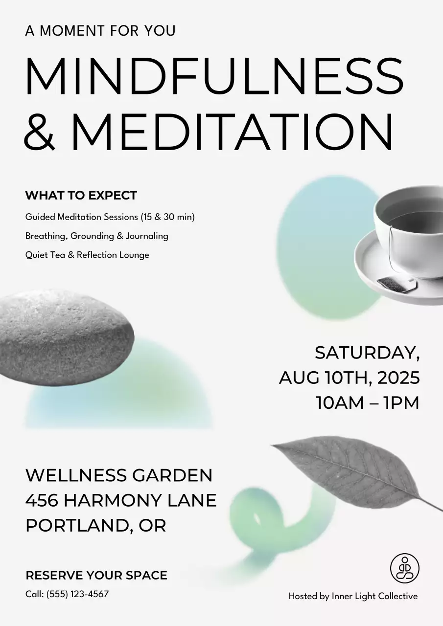 그레이 미니멀 명상 이벤트