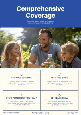 Blue Modern Insurance Advertisement