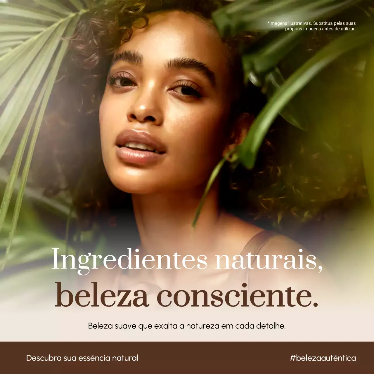 Publicação de beleza natural verde no Instagram