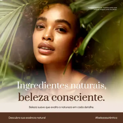 Publicação de beleza natural verde no Instagram