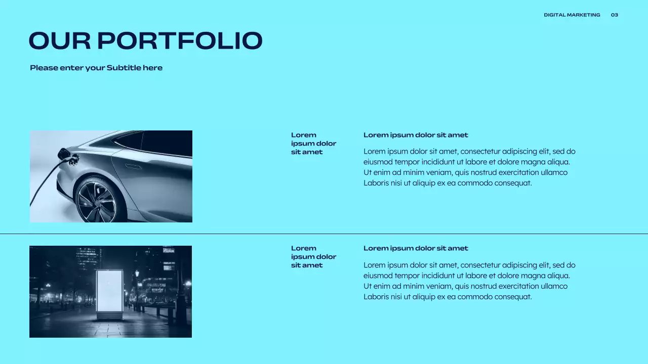 Navy Modern Marketing Presentation